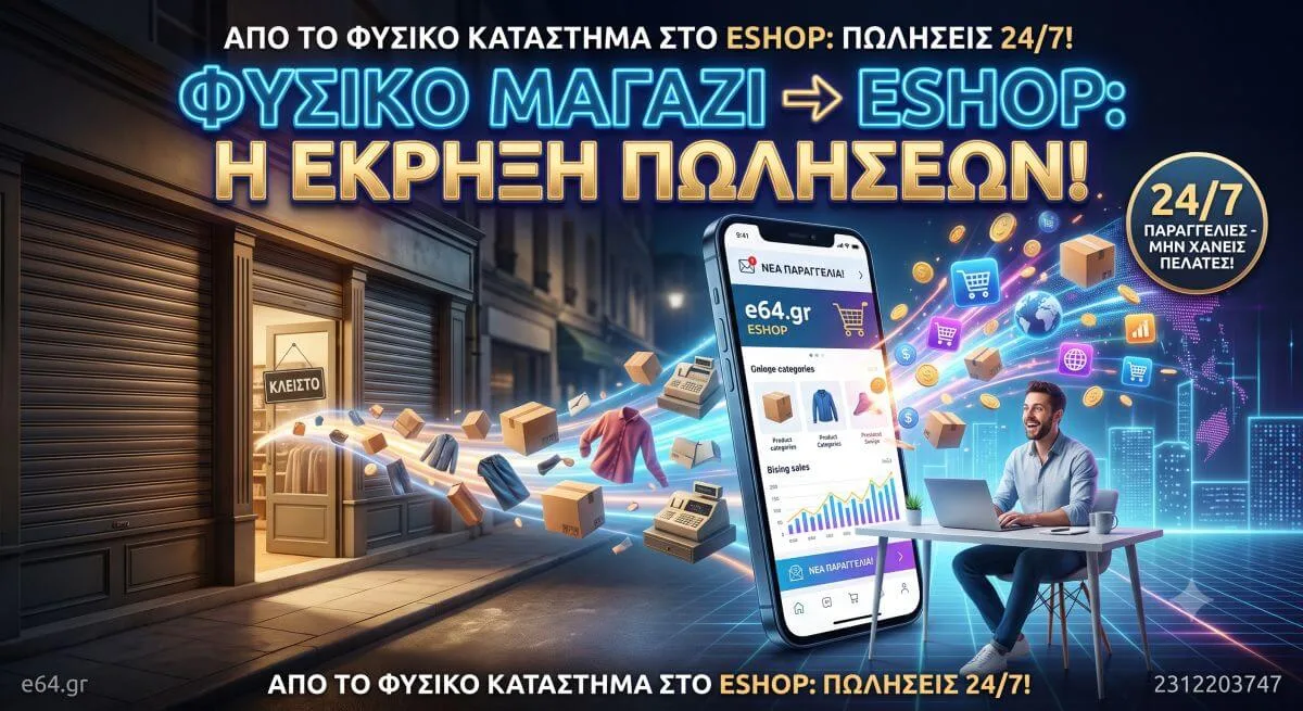 Από Φυσικό Κατάστημα σε Eshop: Απογείωσε τις Πωλήσεις